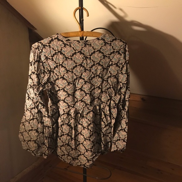 Daniel Rainn Purple Black Boho Peplum Top, EUC, S - Picture 2 of 16